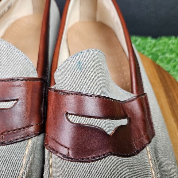 GH Bass & Co Weejuns Warren Loafer Preppy Shoes Mens 11 D Gray Brown Slip On - Picture 7 of 15